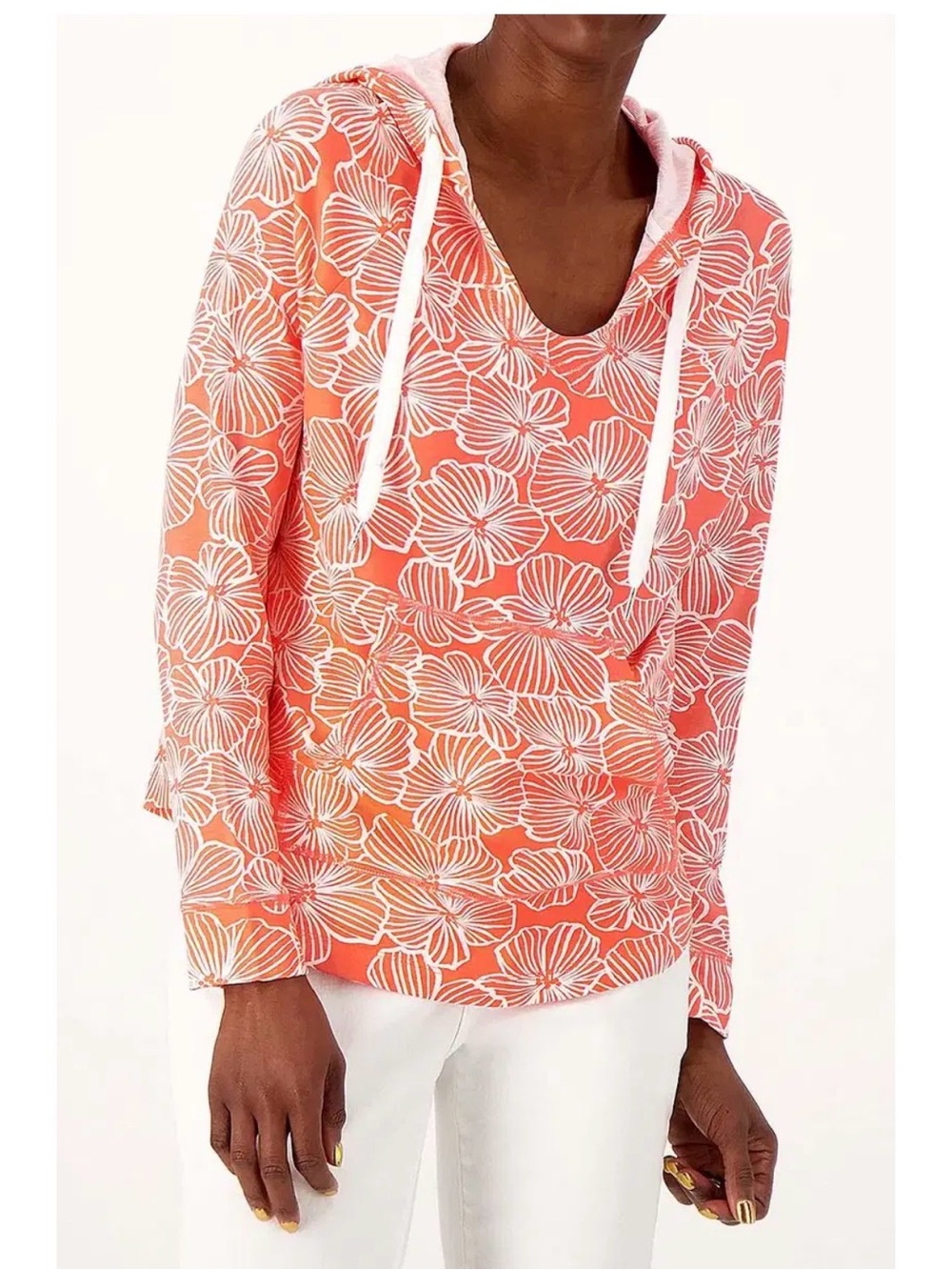 Koolaburra by UGG Floral Hoodie – Size L – Coral – Super Soft Pullover